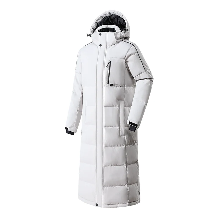 Kempgear Light Fashion Zipper Lady Hooded Puff New Design Puffer Coat Long Winter Down Jacket