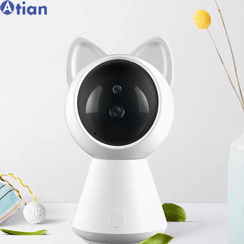  50% скидка Little Cat 1080P HD 360 ночная версия Детская камера мини радионяня с микрофоном и