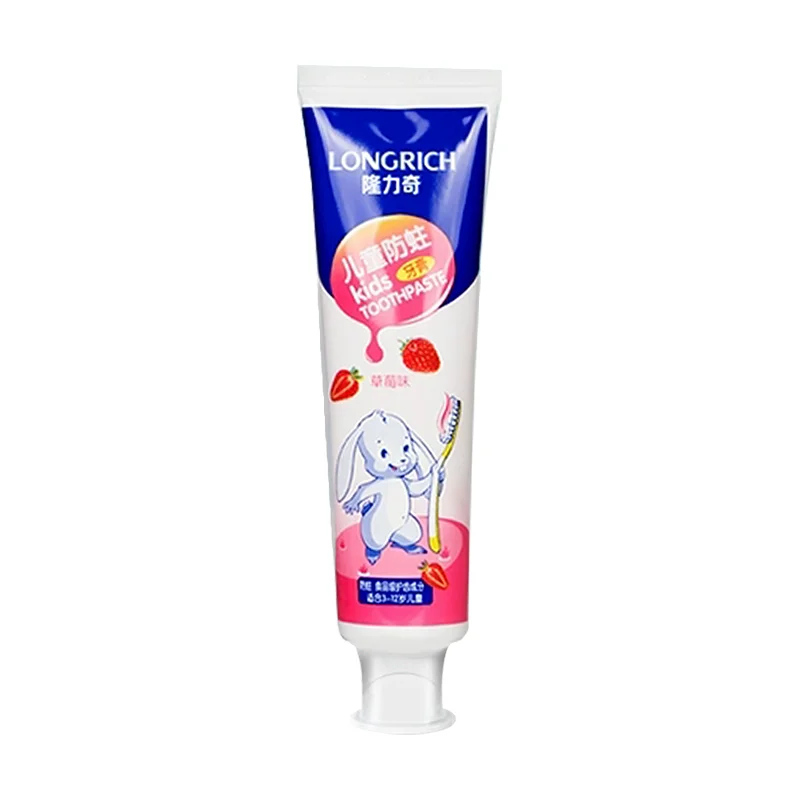 Индивидуальная упаковка, детская зубная паста Longrich 60 г с защитой от моли и клубничным вкусом