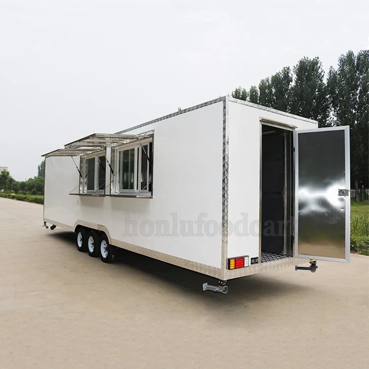 V Nose 9 Meter Big square Large Empty Food Trailer Truck Australia Aize Pizza