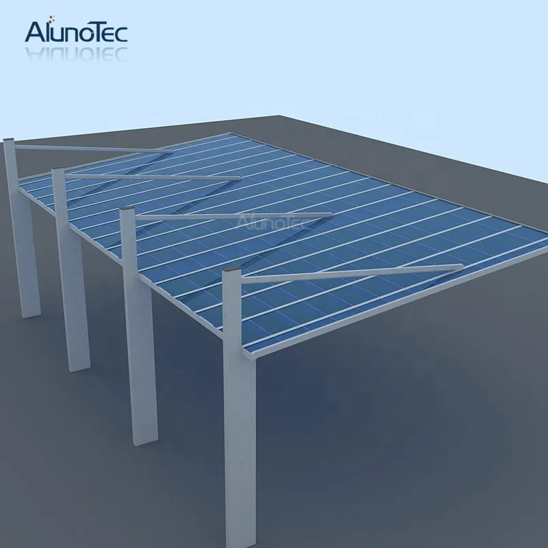 Современная Водонепроницаемая серая двойная Автомобильная крыша AlunoTec из поликарбоната патио навес садовая алюминиевая палатка уличный гараж парковка