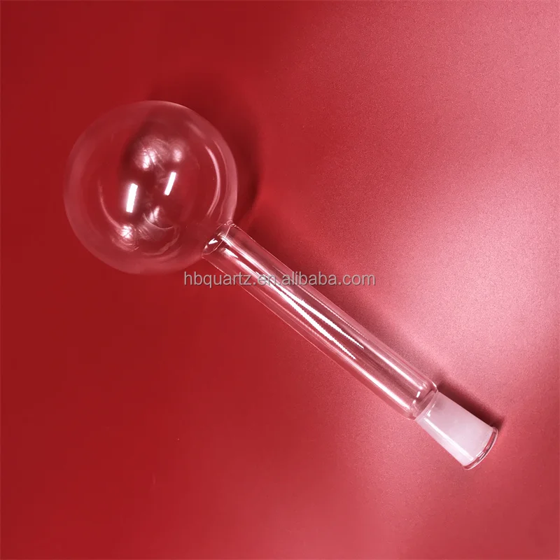 Customized long neck quartz glass round bottom flask 500ml