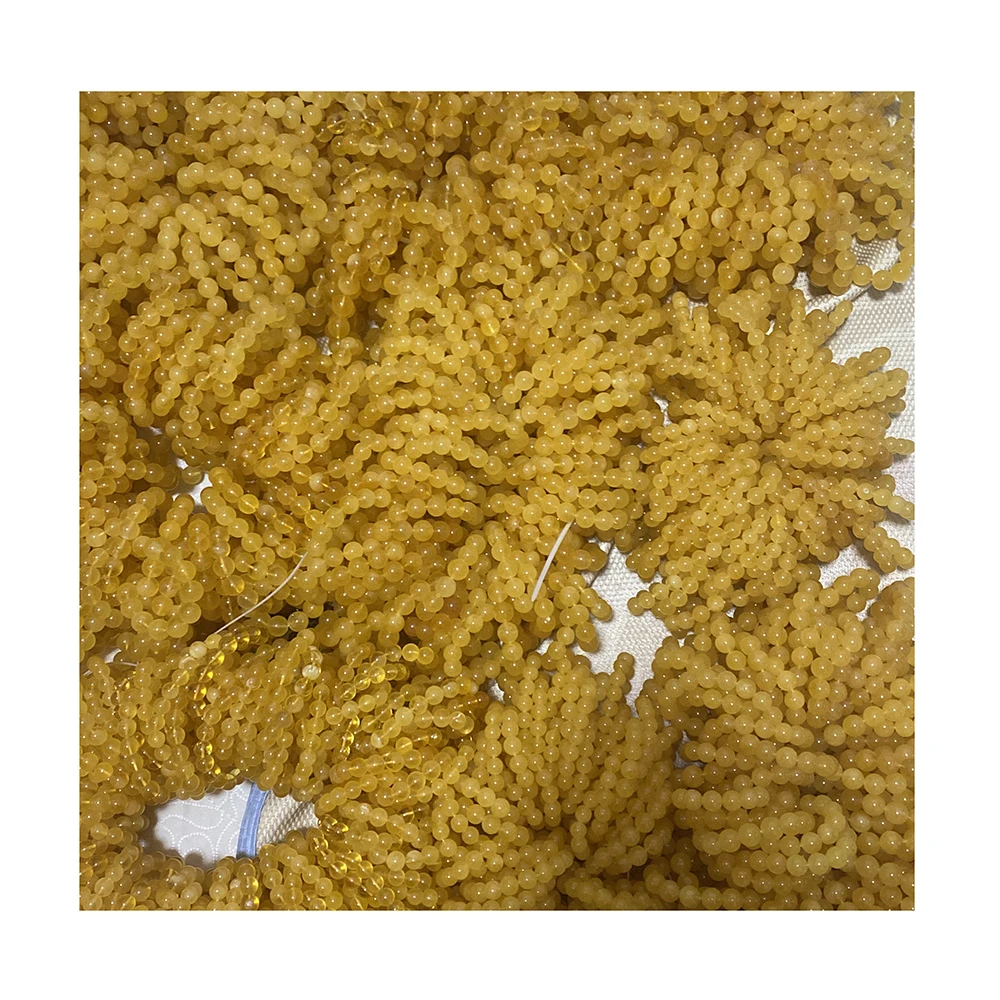The factory processes 100% Natural Baltic Russian Amber Stone yellow opaque amber hand string with a diameter of 10-16mm