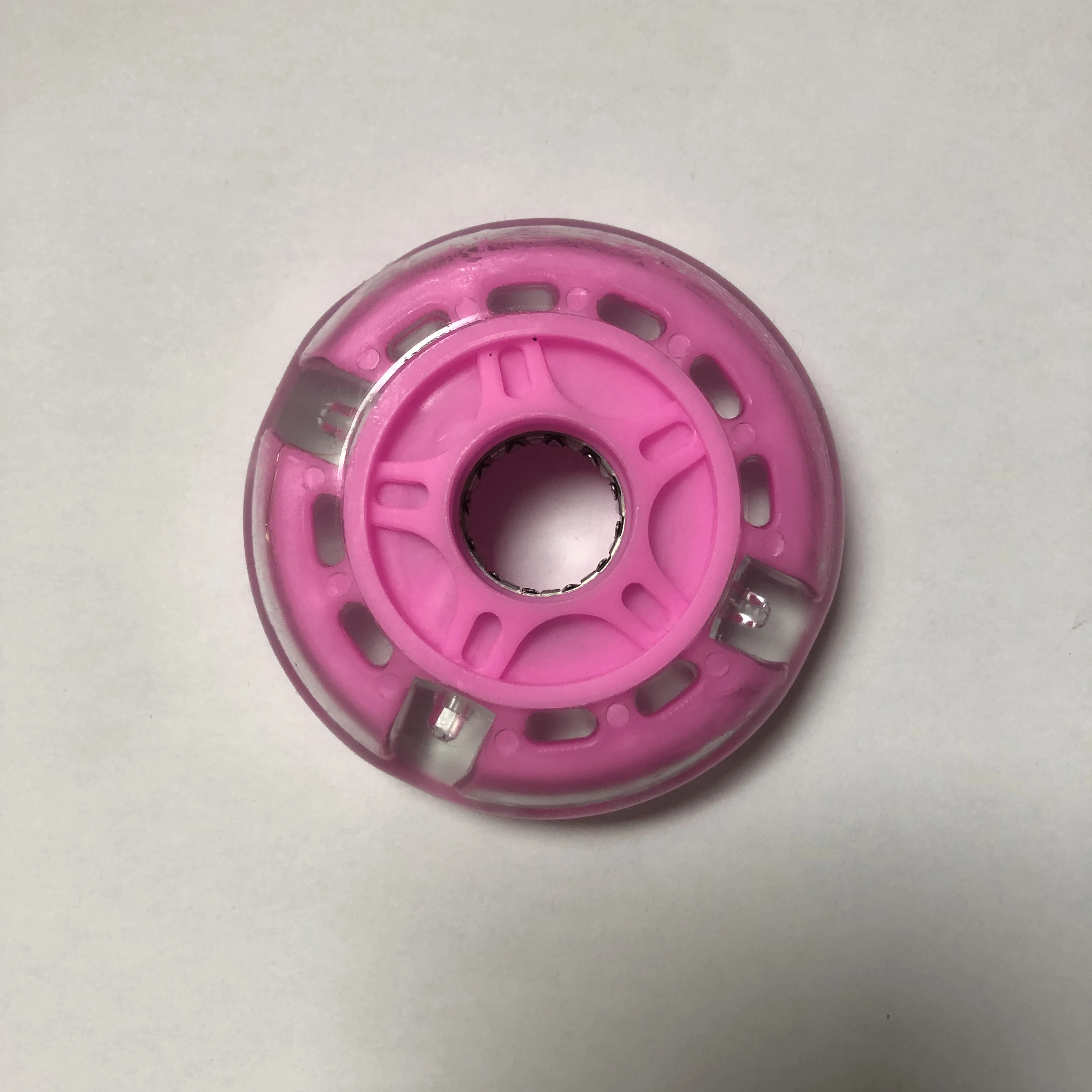 Cheaps tricycle/toy car/skateboard wheels made of quality plastic 76* 24mm PU wheels,LED flash can be wholesale and customize