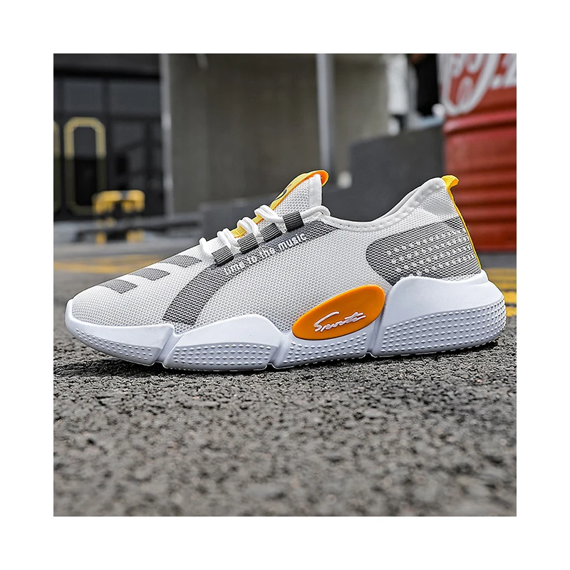 YATAI Manufacturers Supply Yellow Breathable Casual Shoes Mens with Breathable and Anti-Odor