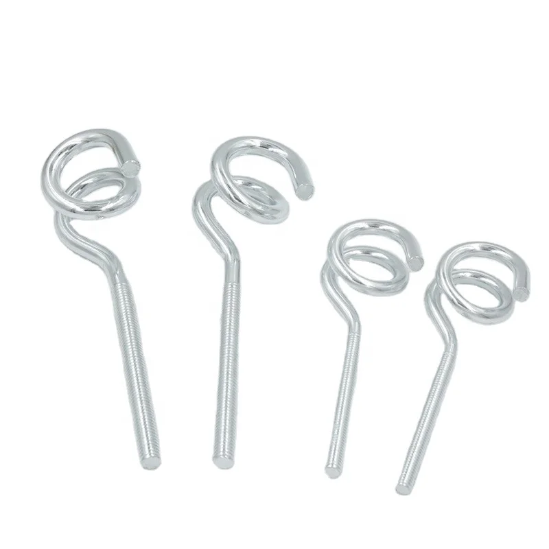 Power fittings pole line hardware scaffolding steel eye screw pigtail screw welded eyebolt with welded washer