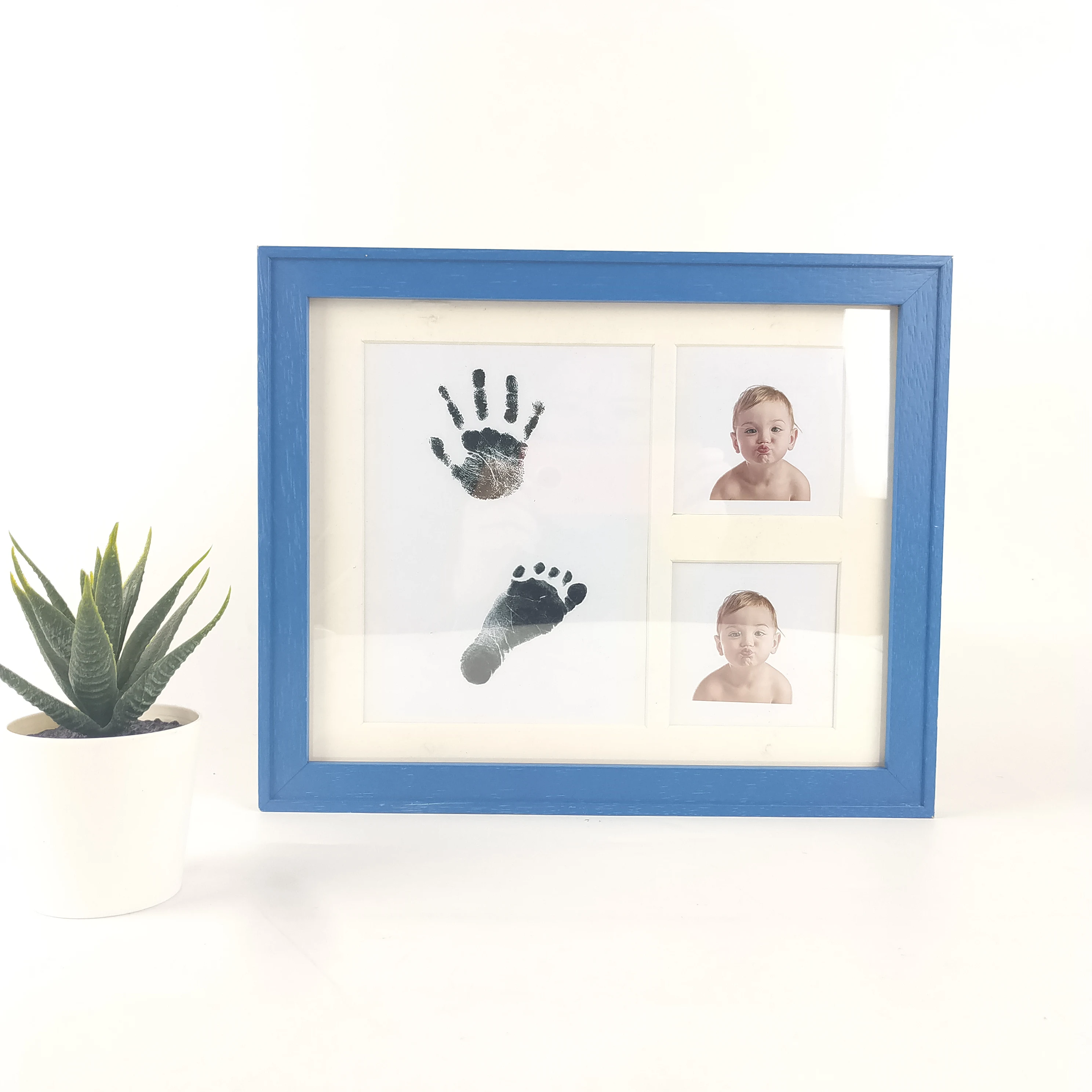 Hand Foot print 12 Month Baby Photo Frame For baby handprint kit