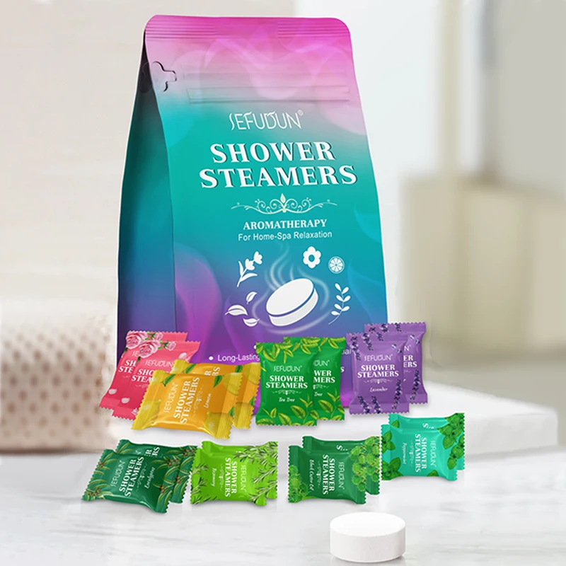 SEFUDUN 16 Packs 8 Scents Bath Bombs Natural Organic Aromatherapy Shower Steamers Tablets For Home Spa Relaxation