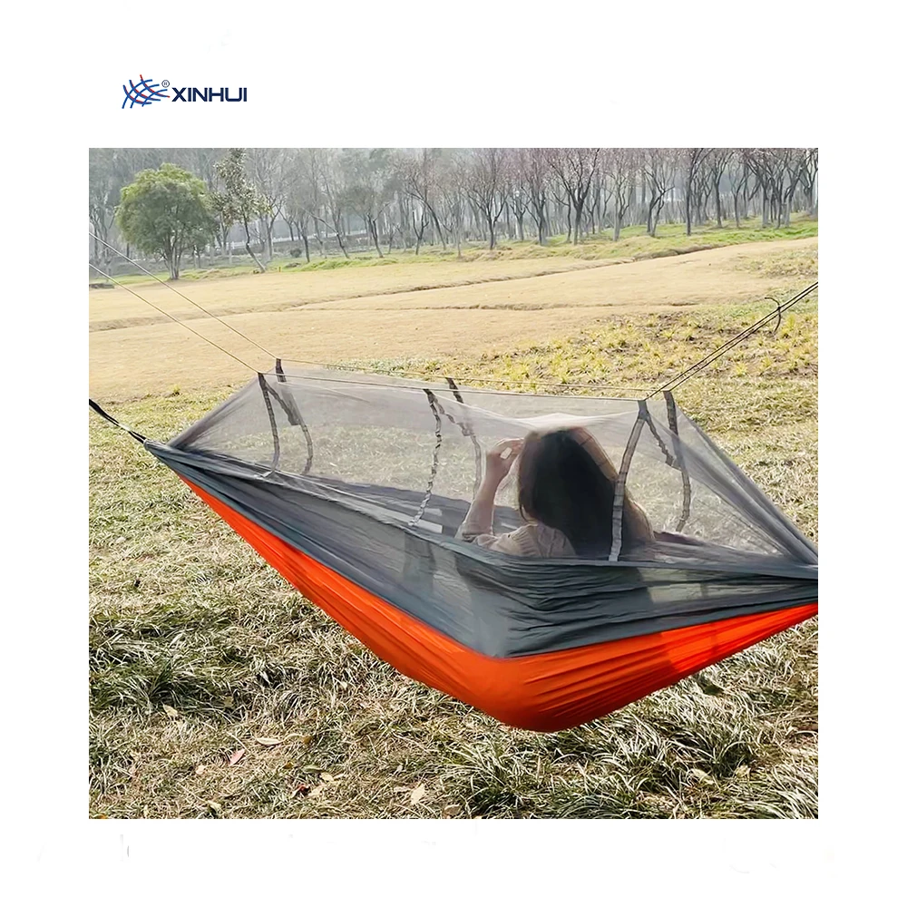 Outdoor single person hammock 210T parachute cloth hammock manufacturers directly for customized wholesale