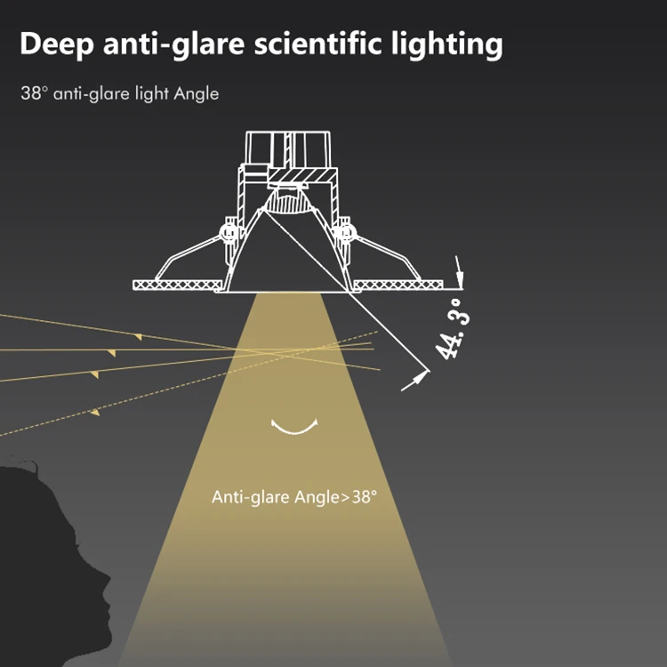 5W 7W 10W App Control Zigbee Smart Mini Downlight 50Mm Cut Out Led Downlight Light Recessed 6W Hotel Residential