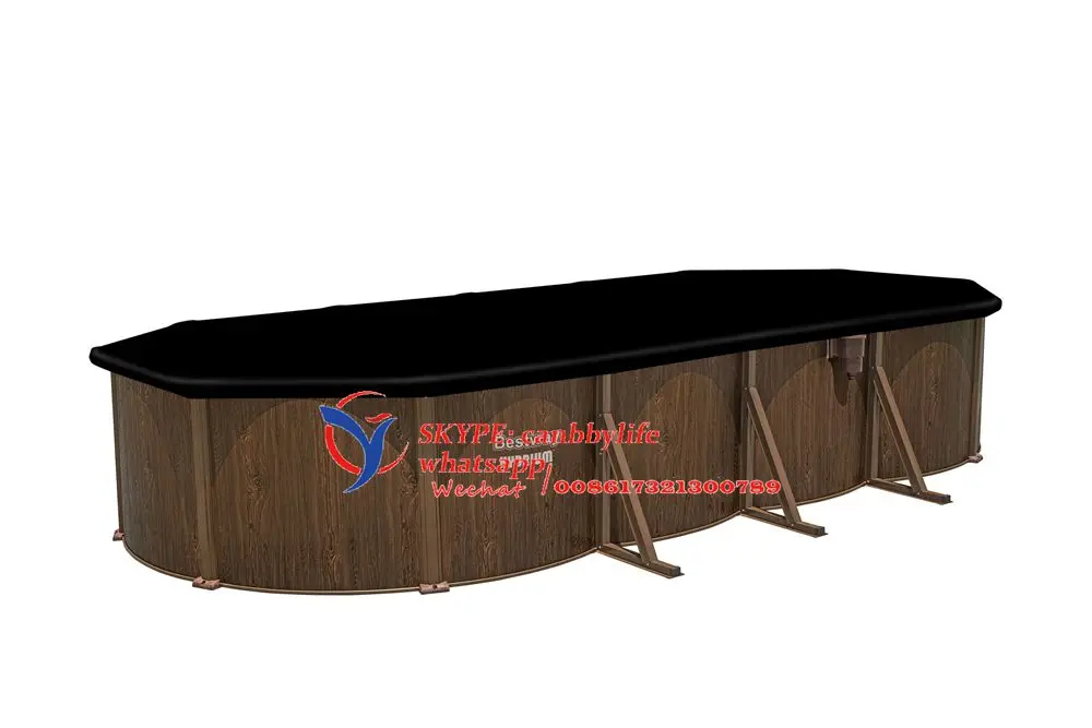 24 Ft x 12 Ft 52 In Bestway Hydrium Reinforced Steel Walls Pool Large Rectangular Above Ground Aluminum Frame Swimming Pool