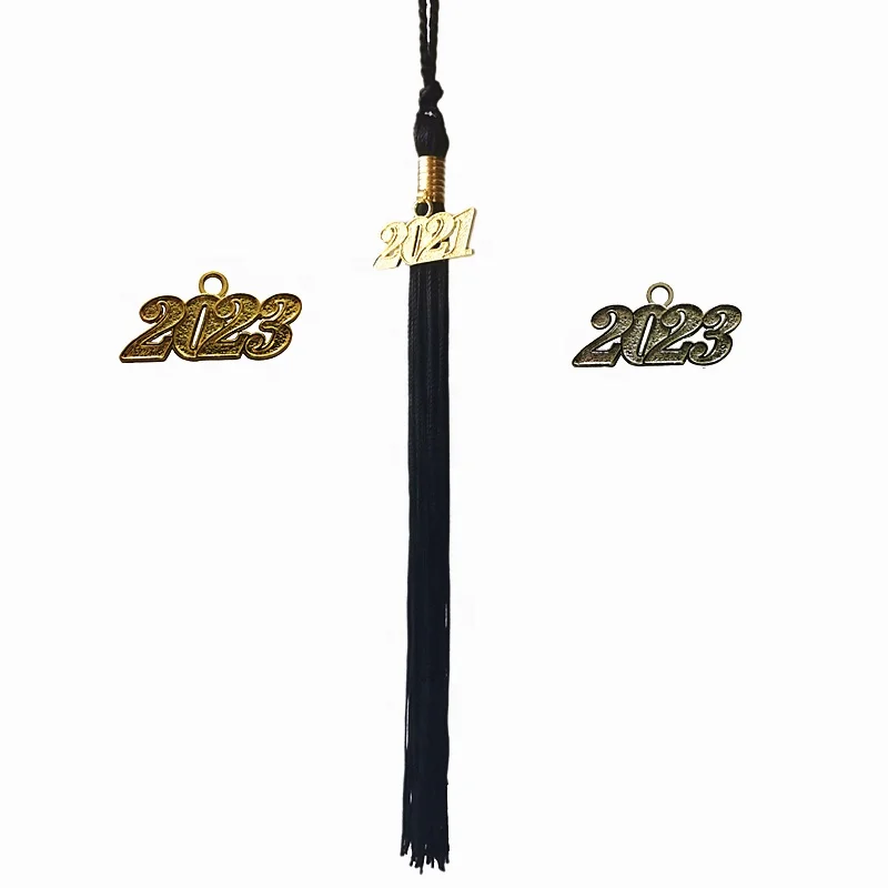 Black solid color  graduation tassels 2023 2023 graduation tassels
