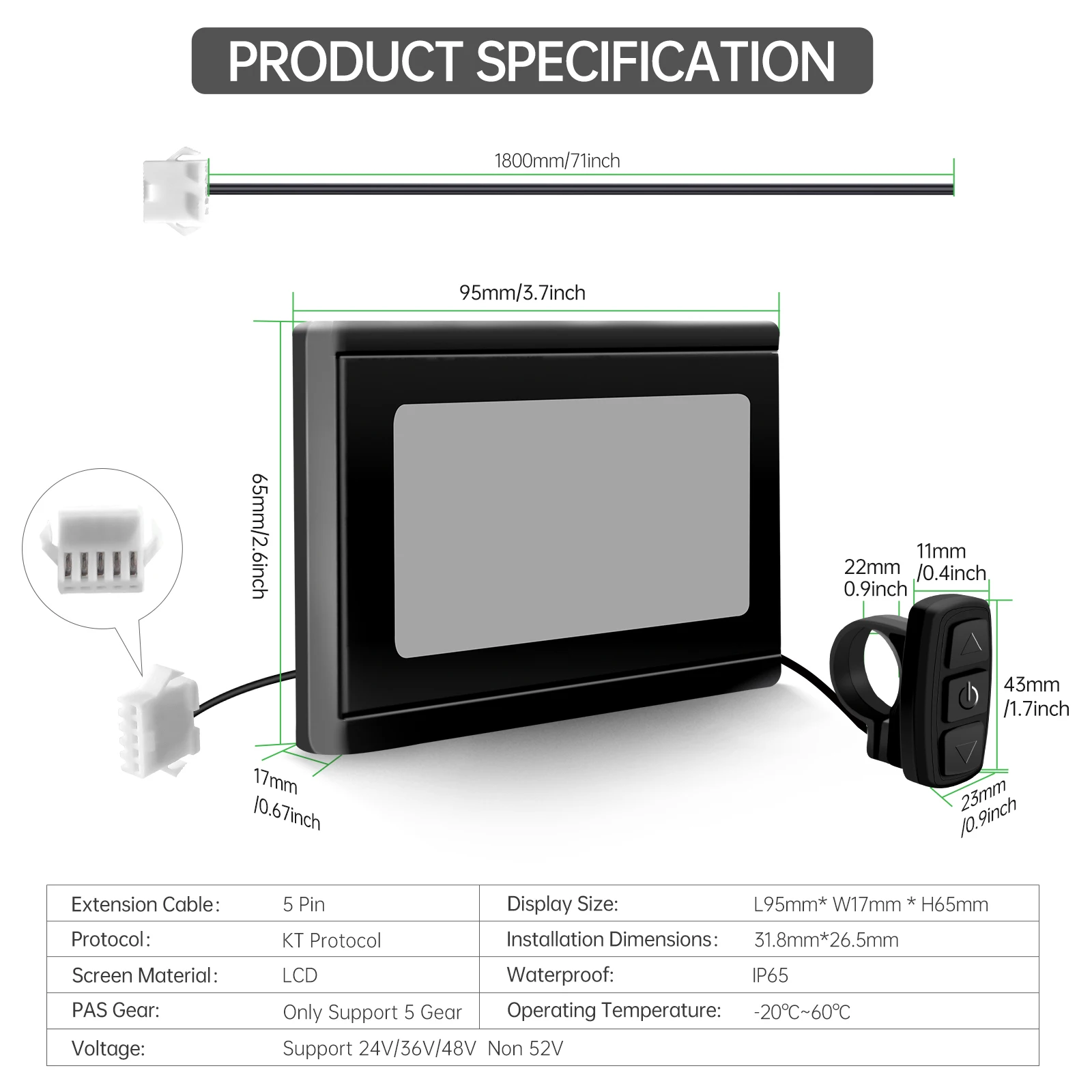 Electric Bicycle Rear Wheel 26/27.5Inch E-Bike Conversion Kit 48V 2000W Ebike Thumb Throttle Hub Bicycle Conversion Motor Kit