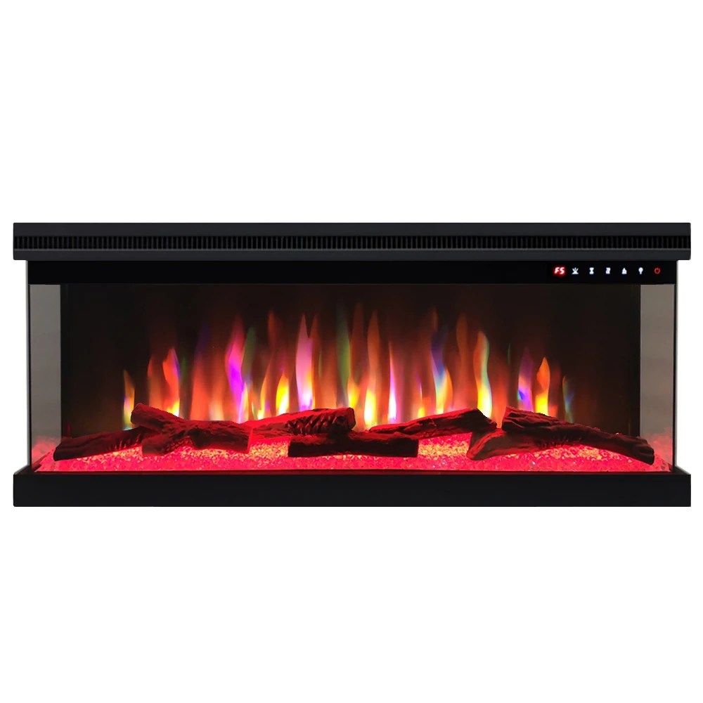 factory wholesale wall mounted hanging new indoor 3 side decorative electric fireplace with 3d master led light decor flame