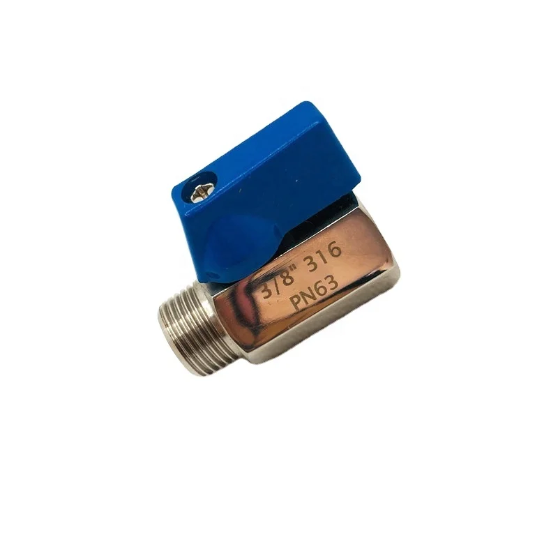 Stainless Steel Female x Male NPT Thread Shut-Off Valve SS304 BSPT internal and external threads end Mini Ball Valve