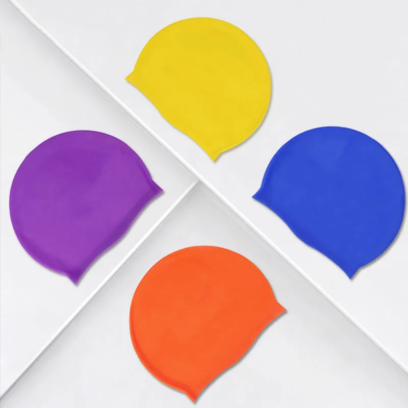 Factory Direct Sale Customizable LOGOUnisex Adult Silicone Swim Cap Swimming Caps