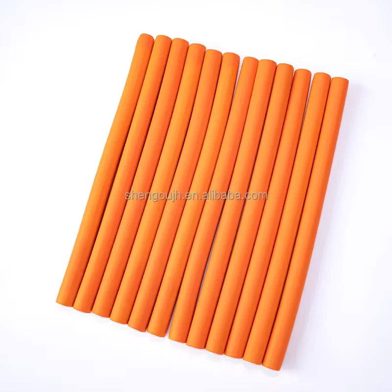 Hair Bendy Rollers Custom Length High Quality Flexi Rods Round Shape Curlers Rollers For Hair