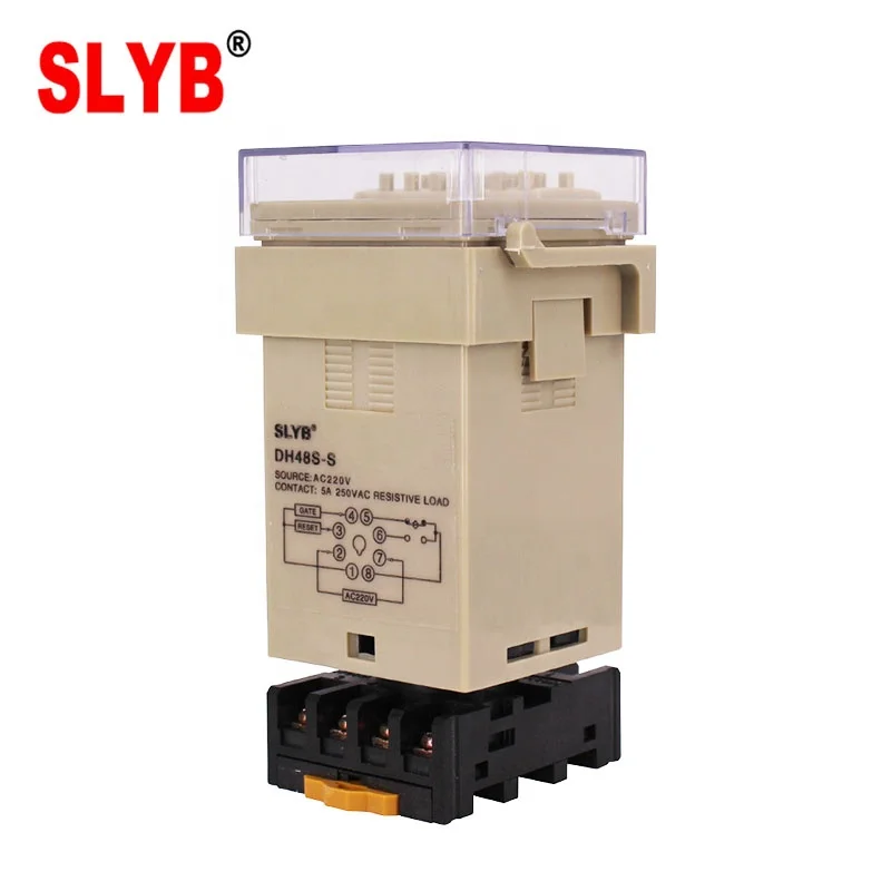 Good Sales Time Delay Relay DH48S-S Timer AC220V Seconds and Minutes with Base