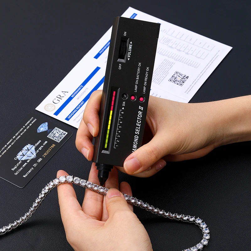 100% 925 Sterling Silver Moissanite Tennis Chain Necklace Diamond Test Passed Sparkling Fine Jewelry With GRA Certificate Chains