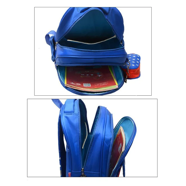 Children Rolling Backpack Wholesale Children Trolley Backpack School Bag With Pen Bag