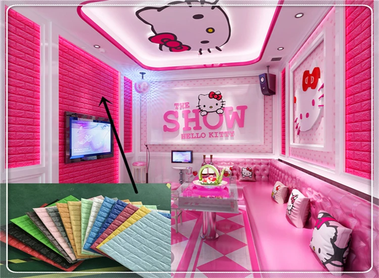 Hot sale Mould-Proof 3d foam wallpapers retro brick Marble brick 3d foam wall panel wooden 3d foam wall paper