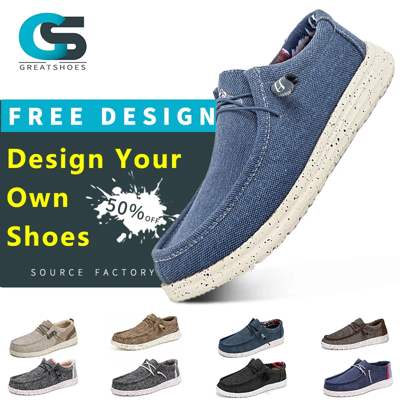 2023 factory new stylish fashion sport Walking Style Canvas Trendy loafer shoes for men
