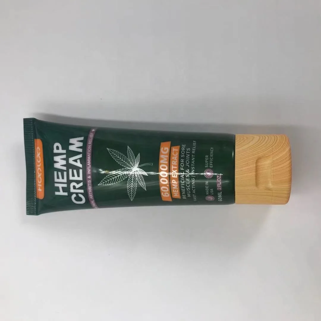 Plastic Medicinal Tube Packaging Skincare Packaging Tube With Wood-Grain Flip-Top Packaging