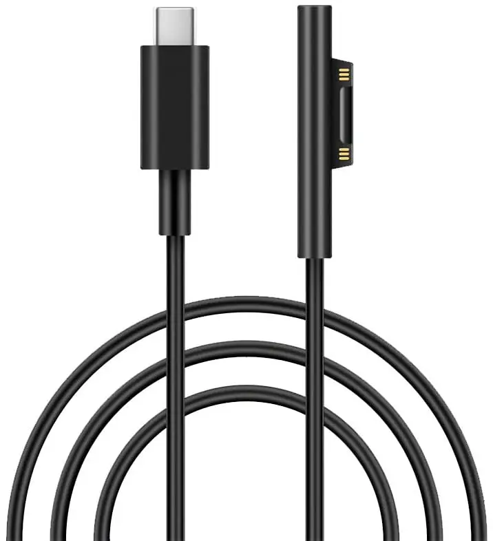 
 5 футов 1,5 м 15 в USB C к поверхности Pro 3 4 5 6 зарядный кабель для поверхностного ноутбука, поверхностная книга, поверхностный Go  