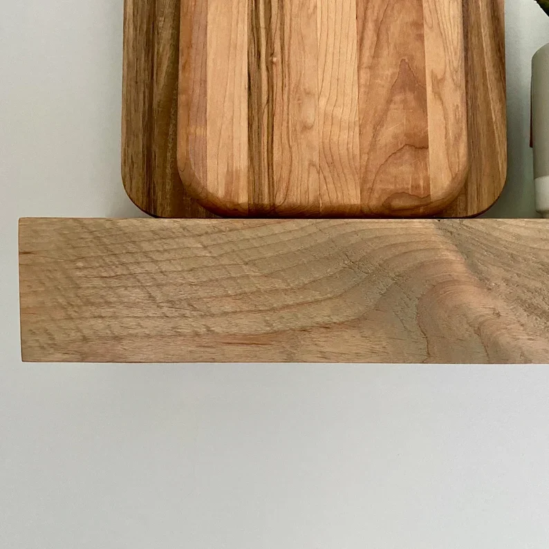 Hot Sales Solid Oak Wall Floating Shelves Decorative Heavy Duty Wall Storage Modern Rustic Floating Shelves