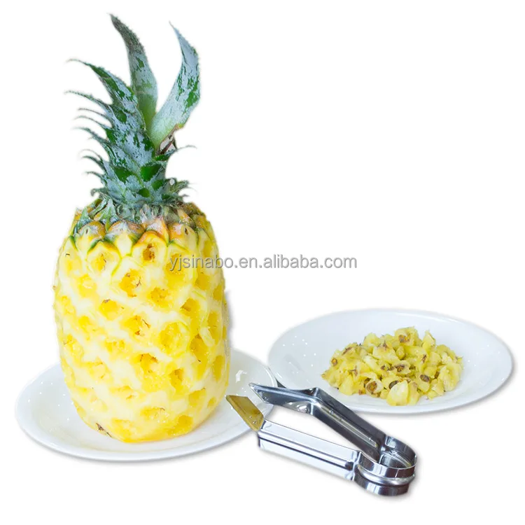 Stainless steel pineapple knife Strawberry Huller Stem Remover Tomato Corer pineapple Eye Remover Clip for kitchen gadgets