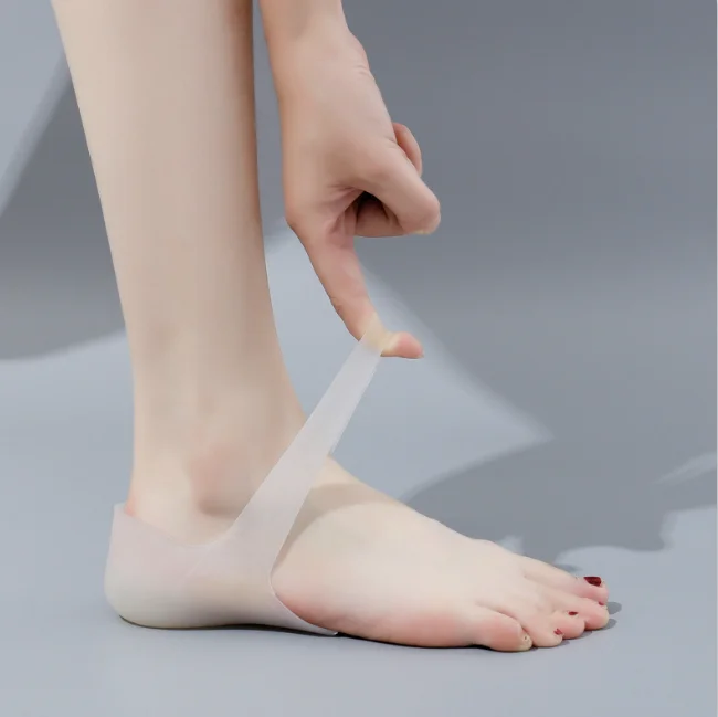 New Invisible Height Increase Insole Unisex Heel Pad Silicone Insole Foot Massage Orthopedic Arch Support Insoles for Shoes
