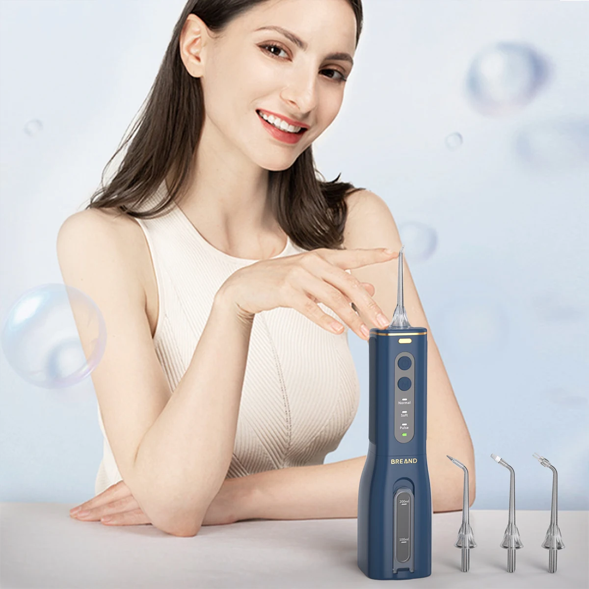 Tooth Cleaner Water Pulse Custom or Standard Portable Oral Care Irrigator Cordless Electric Ultrasonic Tooth Cleaner