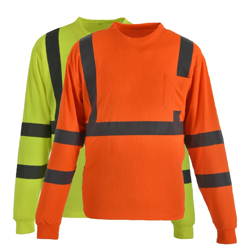 Строительные дорожный форма короткая рубашка с принтом забавных животных с длинным рукавом Hi Vis светоотражающие безопасности дорожного движения Поло футболка для мужчин