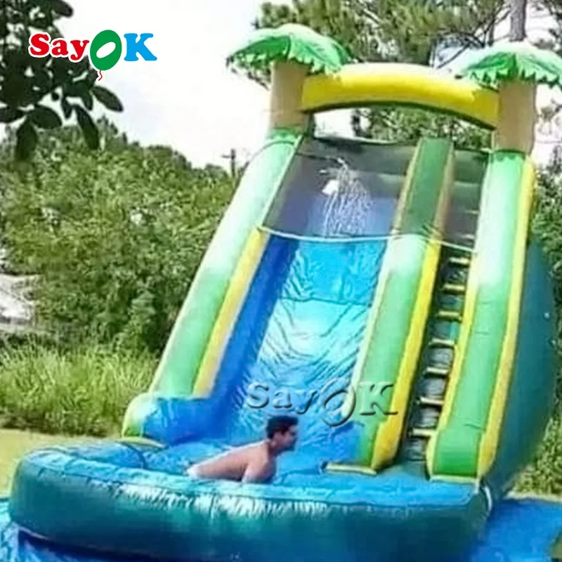 Large Portable Home PVC Water Slide For Kids Jumping Jungle Inflatable Slide