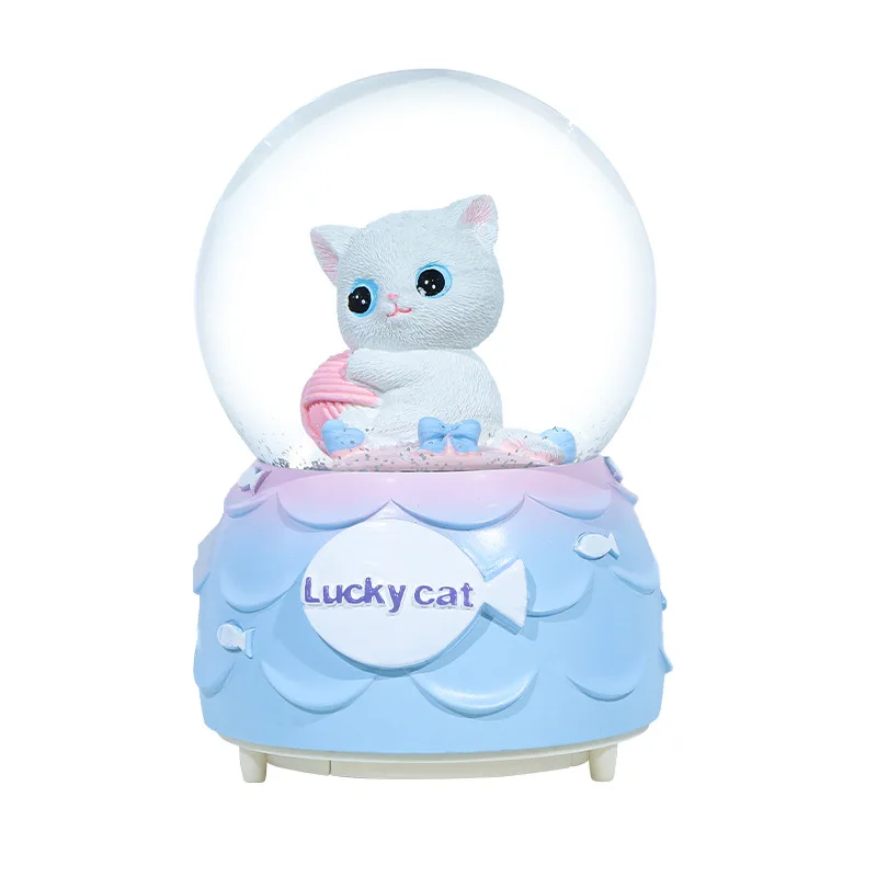  Custom Wholesale Lovely Cat Water Polo Resin Crafts Cartoon Ball Music