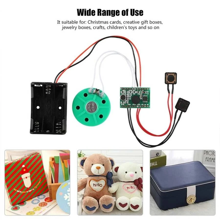 3W Voice Recording Box Message Box Module Clear Sound for Stuffed Animals/Gift/Toy DIY Voice Message Box Recording Module