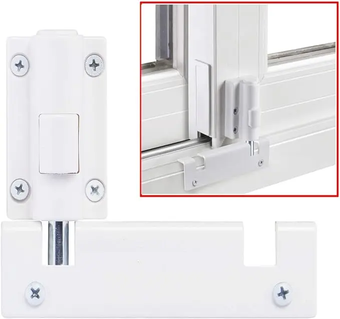 Patio Sliding Door Lock ,Childproof Foot Operated Guardian, Fits Top or Bottom Rail, Keep Your Family Safe and Secure