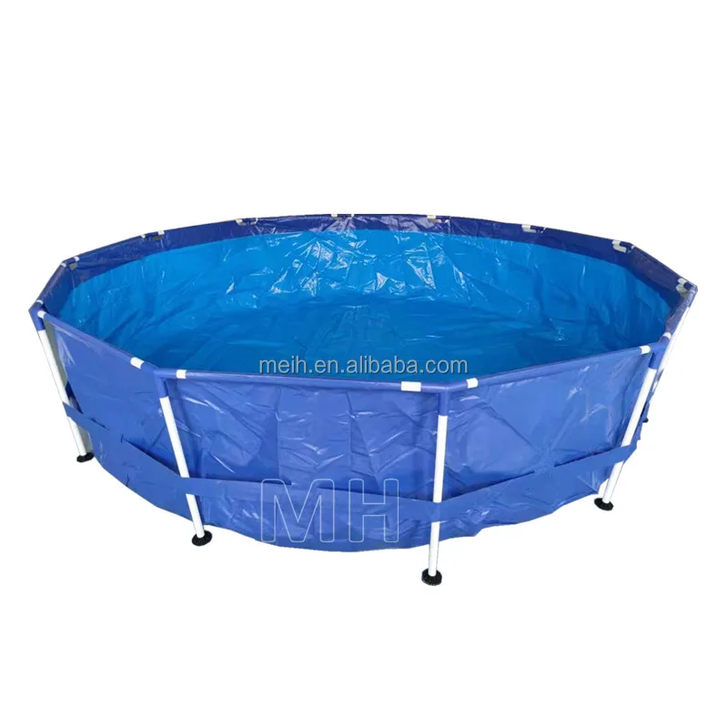 Лидер продаж, уличный Круглый Бассейн 12 футов с металлической рамой и насосом, подходит для 4 человек