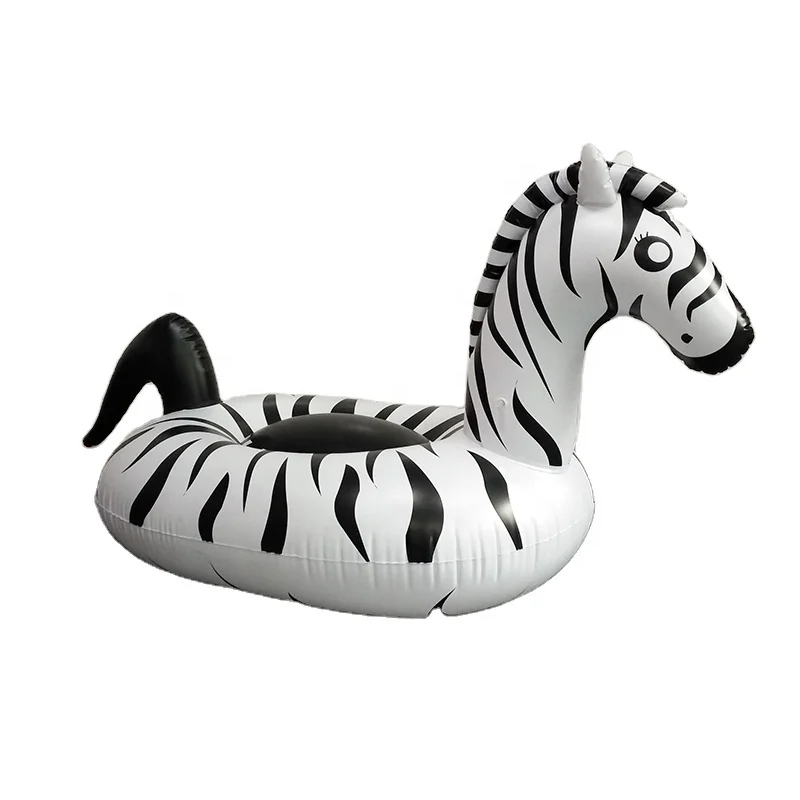 Custom pool ride-on inflatable zebra pool float