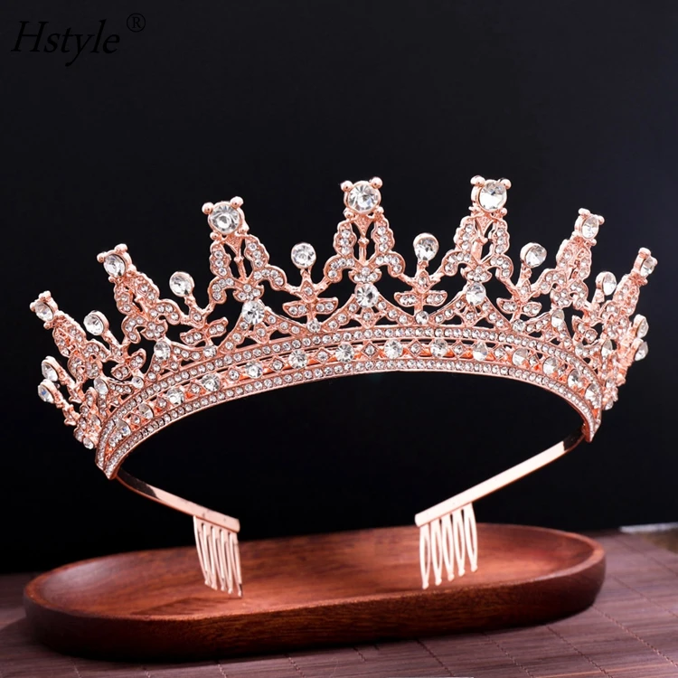 Queen Tiaras and Crown with Comb for Women Silver Crystal Headband Rhinestones Princess Hairpiece for Girls Wedding Gifts HS1458