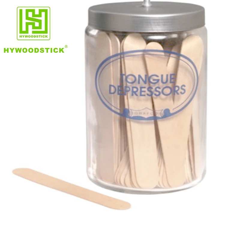 Manufacture 100% Biodegradable Private Label Bamboo Tongue Depressor Wooden Large Wax Match Stick With Logo