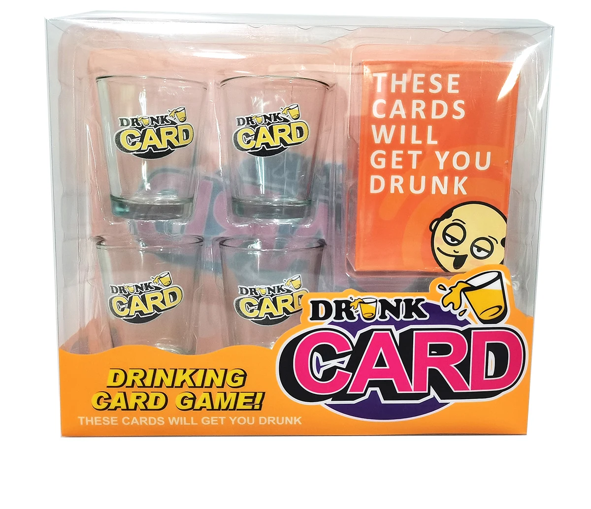 Custom Getting Drunk Cards With Plastic Cup Bar Party Poker Board Game Adults Playing Cards