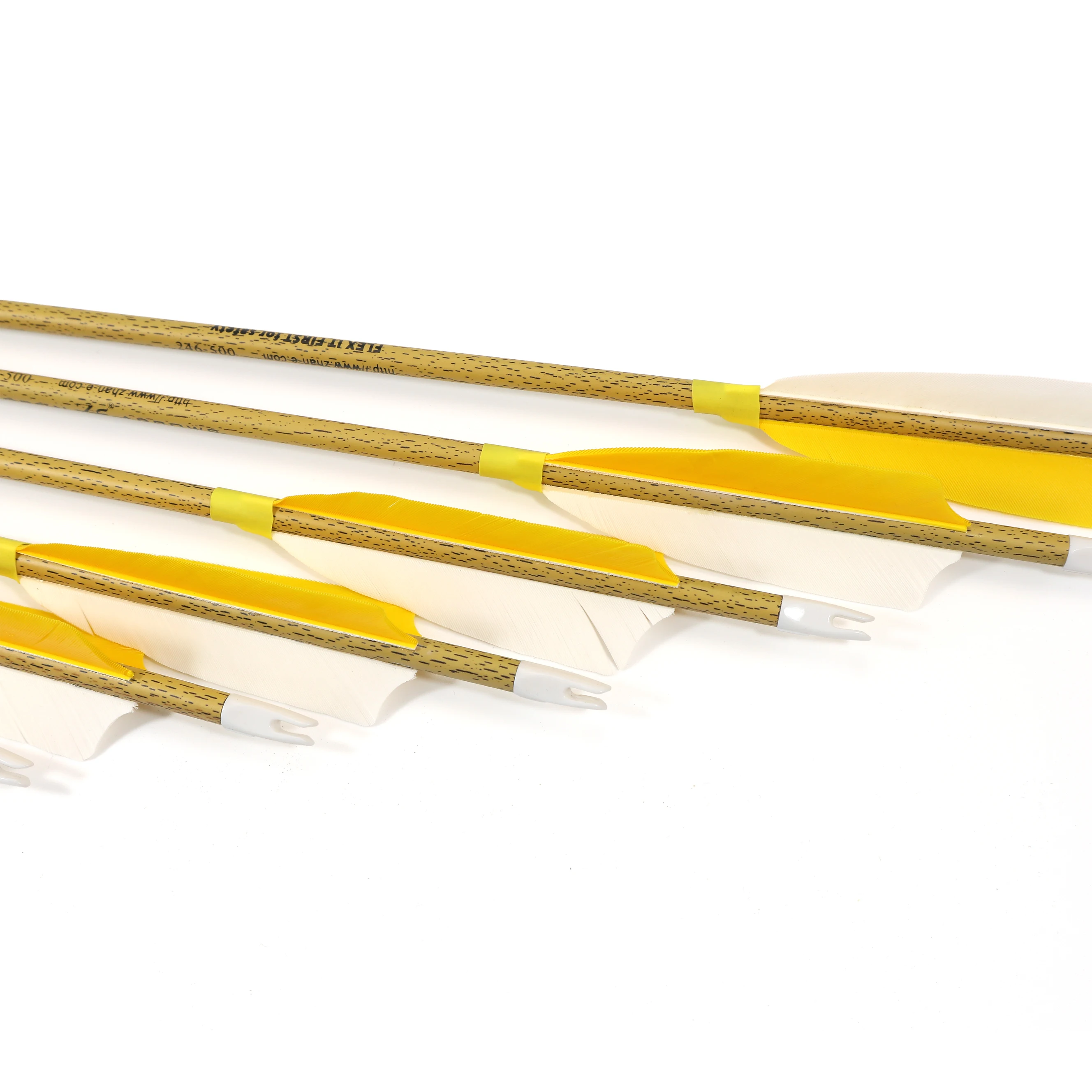 Pure Carbon Arrows with Real Turkey Feather Field Tips 340-500 Spine Hunting Arrow Shaft for Archery Outdoor Shooting