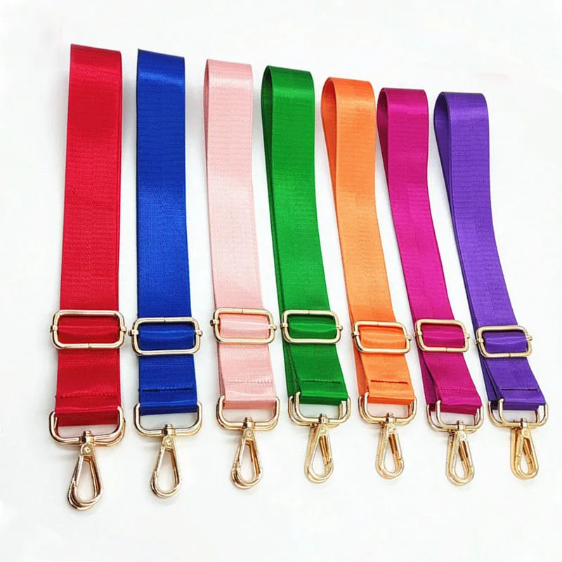 Stock Cheap New Colored Nylon Solid Strap Multi-color Optional Bag Replaceable 3.8CM Wide Handbag Accessories