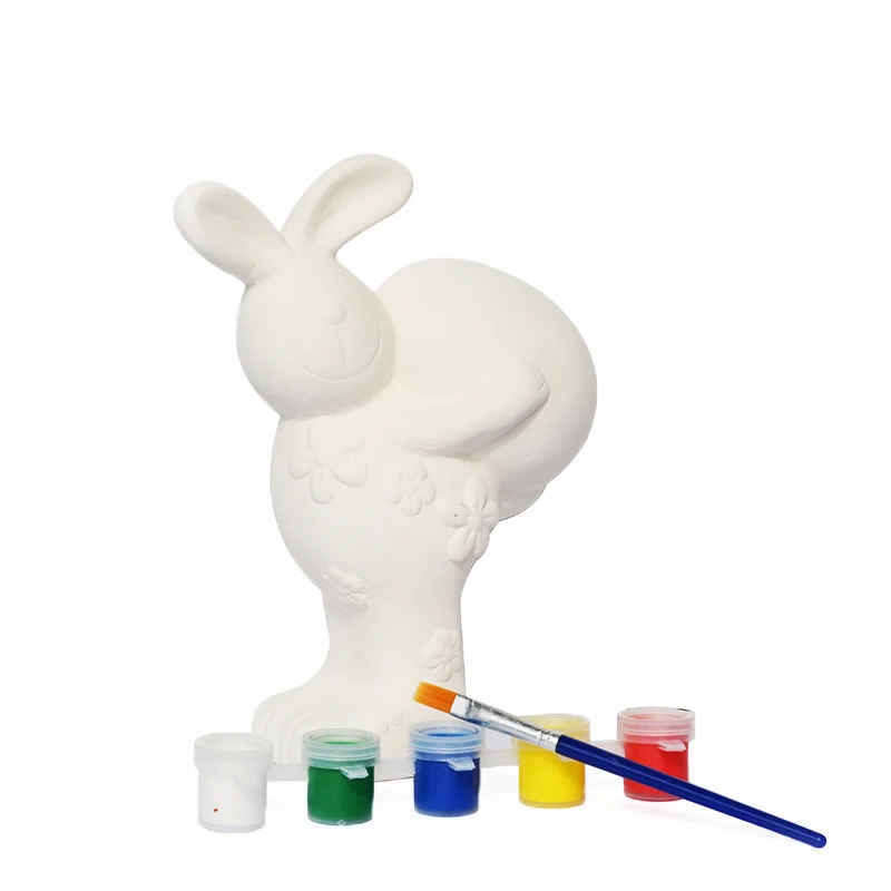 Kids DIY Easter Ceramic Painting Kit Egg Bunny Rabbit