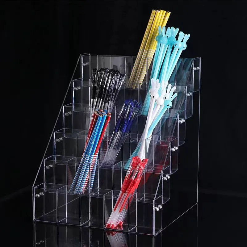 High Quality Multi-layers Detachable Clear Acrylic Stationery Display Stand Shop Racking Display Racks Stand For Stationery