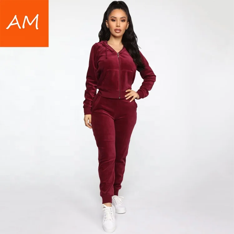 Zipup Outfit Running Two Piece Set Velour Tracksuit for Women Sport Sets Adults for Men Autumn Jogging Sets Custom Fitted Plain