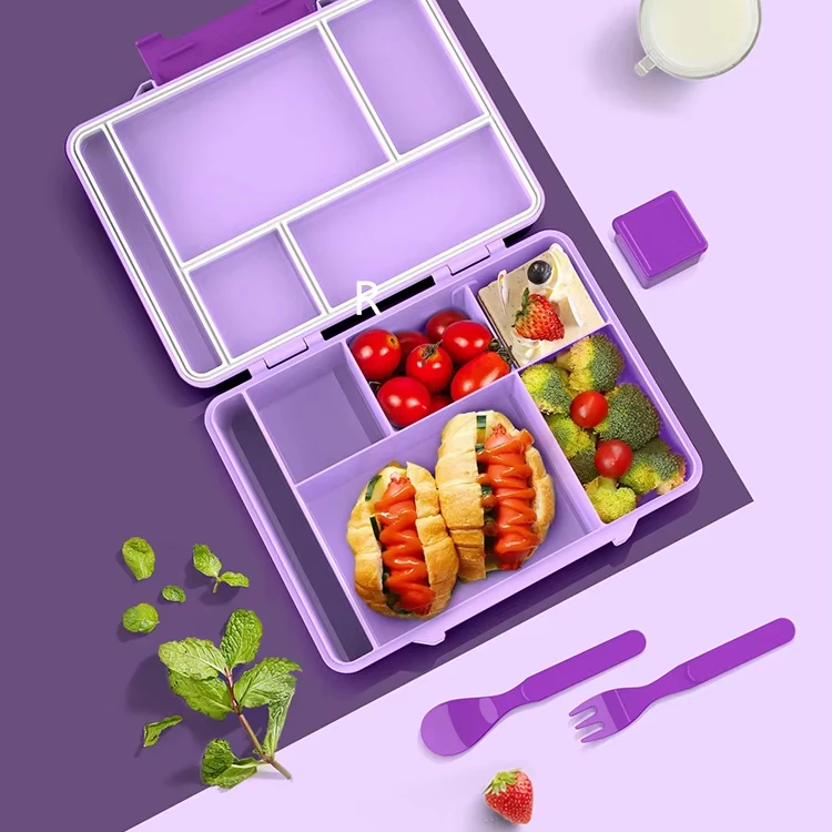 AOHEA new kid bpa free pp compartments Microwaveable bento container isolated food bento box bento box meal prep