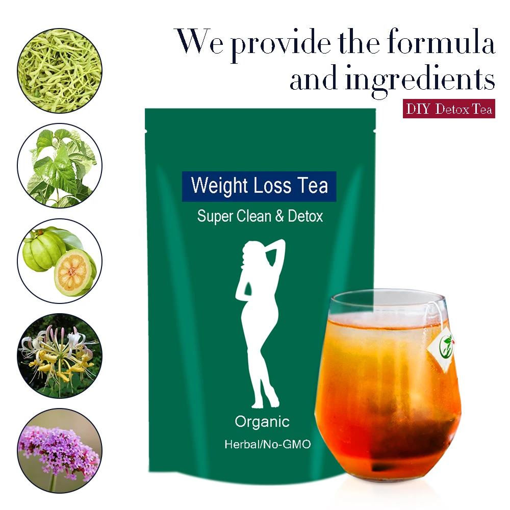 Free Sample Beauty Weight Lose 28 Day Herbal Green Slimming Detox Tea