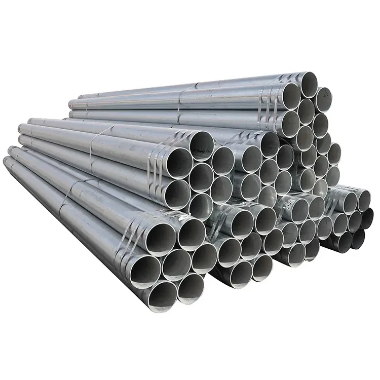 hot dipped 48.3mm galvanized steel pipe 6m galvanized round steel tube